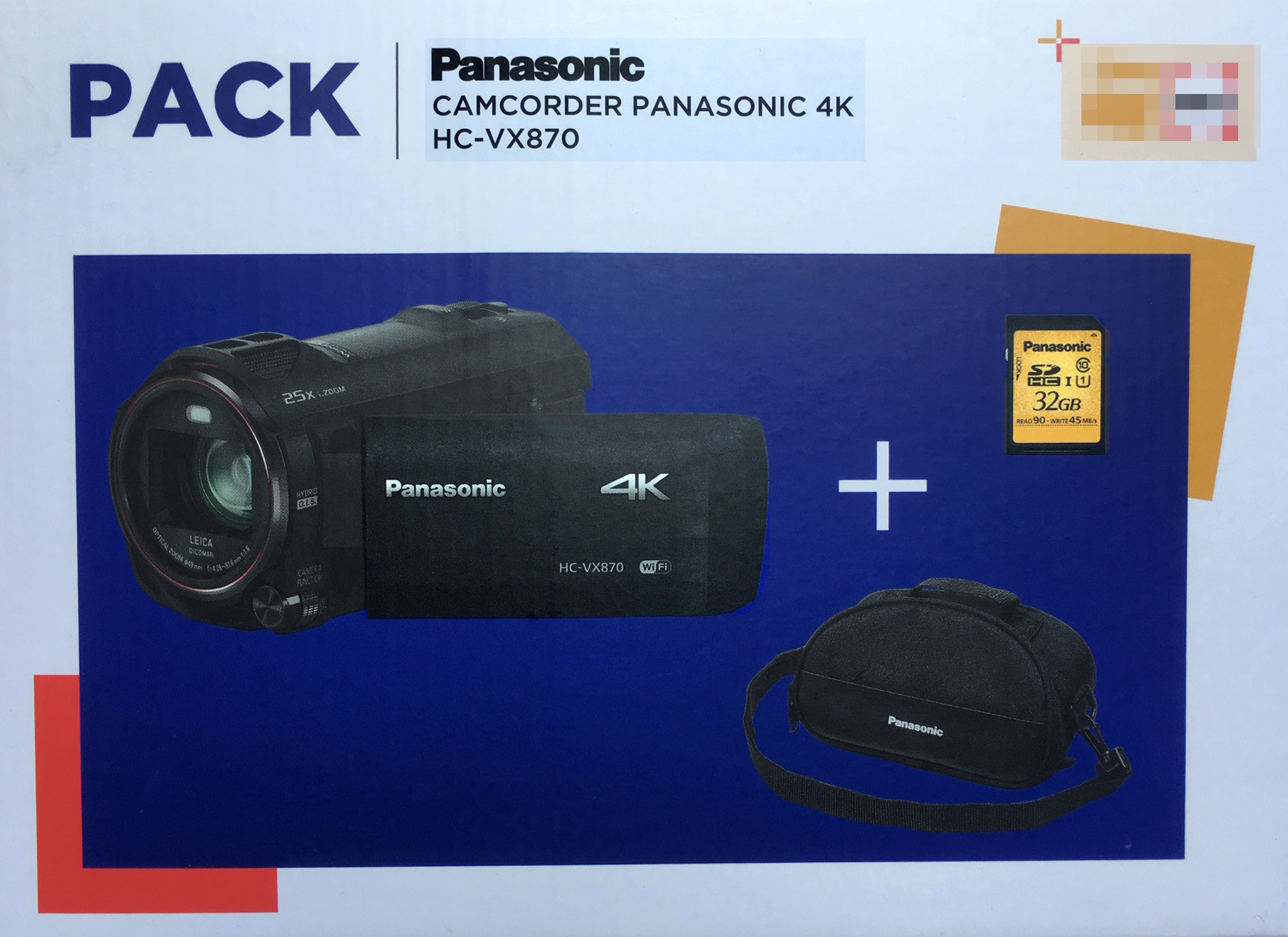 Camera Panasonic 4K, HC-VX870