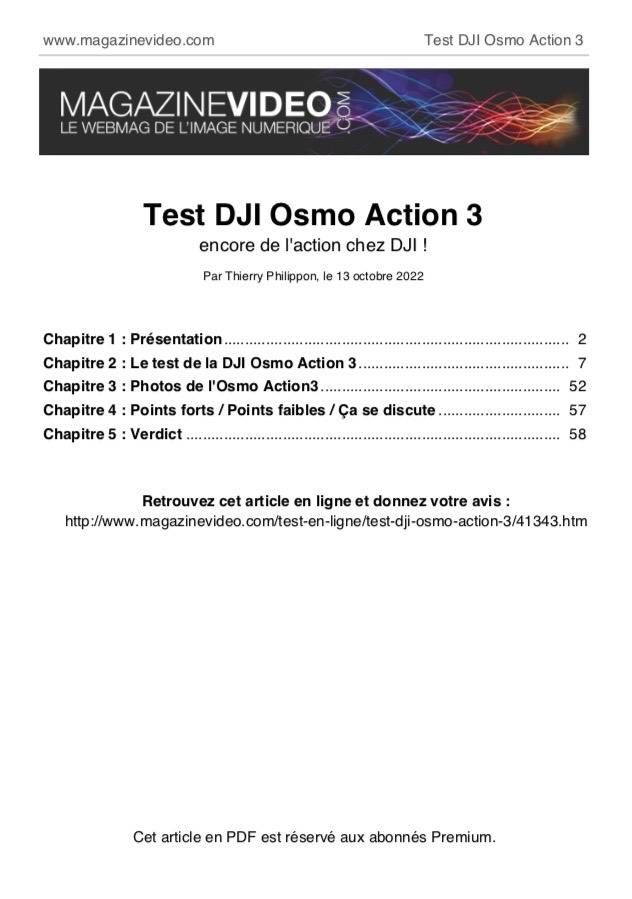 Test DJI Osmo Action 4 - Test - Et de 4 pour l'Action de DJI ! -  MAGAZINEVIDEO